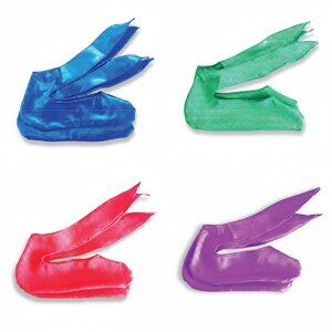 MINISOCK - 4 PAIRS - LILAC - RED - BLUE - GREEN - UNISIZE (7 to 8.5) - NWT